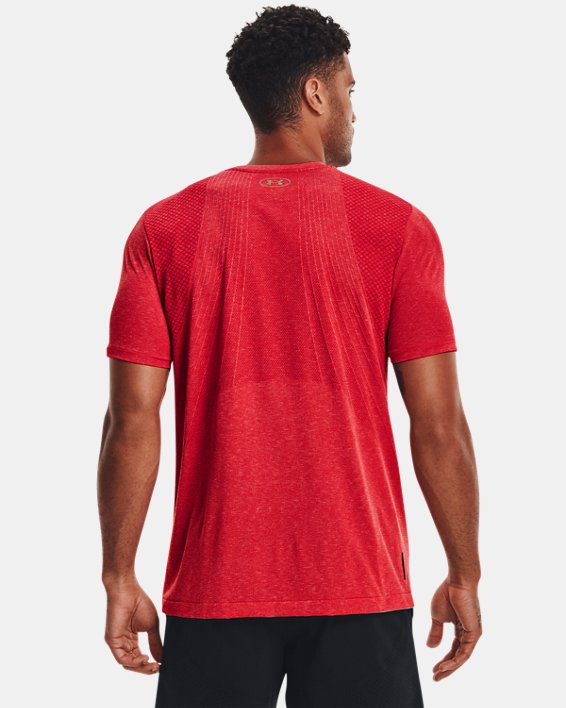 Men's UA RUSH™ Seamless Short Sleeve, Red, pdpMainDesktop image number 1